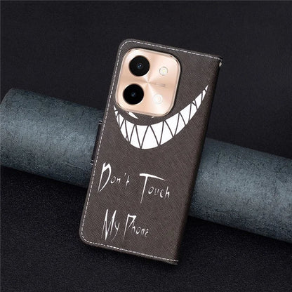 For vivo Y28 4G Case Leather Wallet Stand Phone Cover Pattern Printing