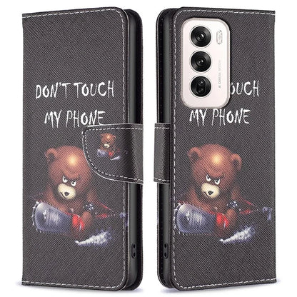 For Oppo Reno12 5G (Global) Case Pattern Print PU Leather Phone Cover