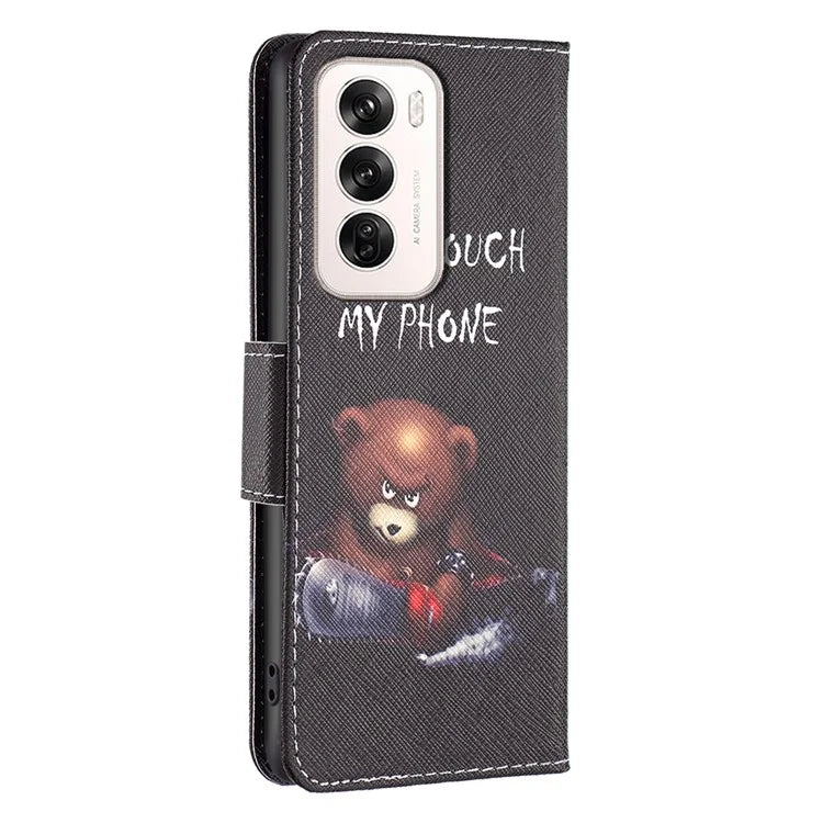 For Oppo Reno12 5G (Global) Case Pattern Print PU Leather Phone Cover