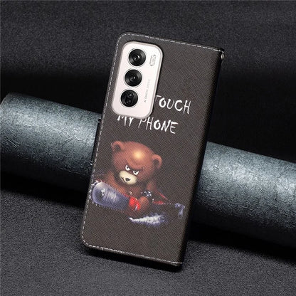 For Oppo Reno12 5G (Global) Case Pattern Print PU Leather Phone Cover