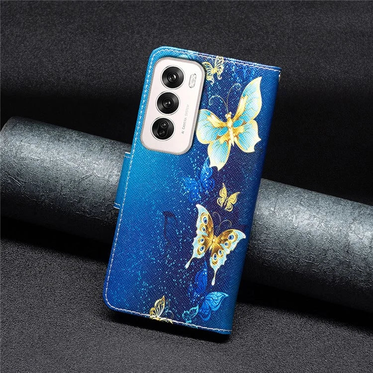 For Oppo Reno12 5G (Global) Case Pattern Print PU Leather Phone Cover