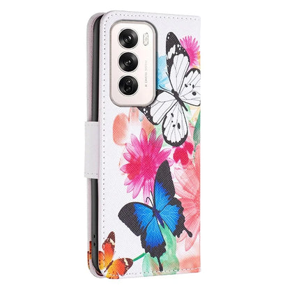 For Oppo Reno12 5G (Global) Case Pattern Print PU Leather Phone Cover