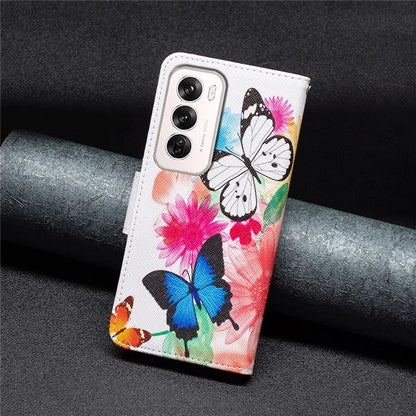 For Oppo Reno12 5G (Global) Case Pattern Print PU Leather Phone Cover