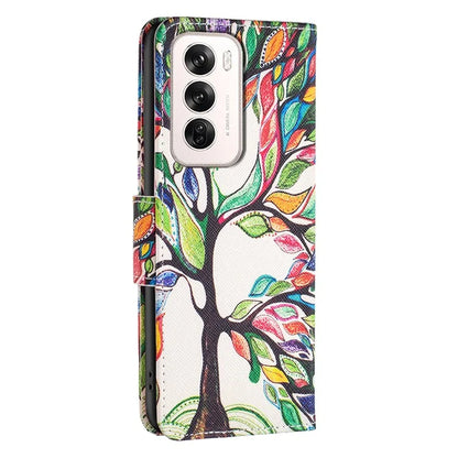 For Oppo Reno12 5G (Global) Case Pattern Print PU Leather Phone Cover
