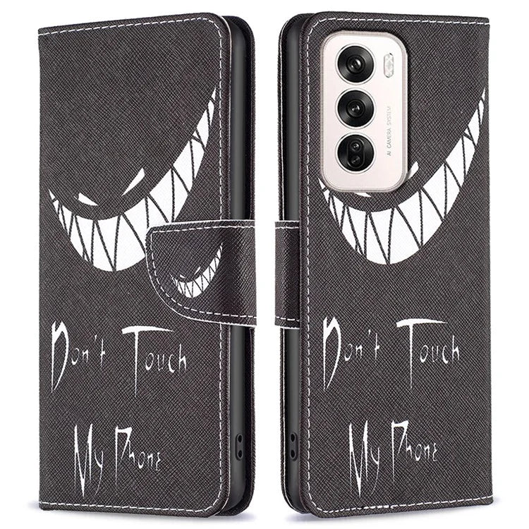 For Oppo Reno12 5G (Global) Case Pattern Print PU Leather Phone Cover