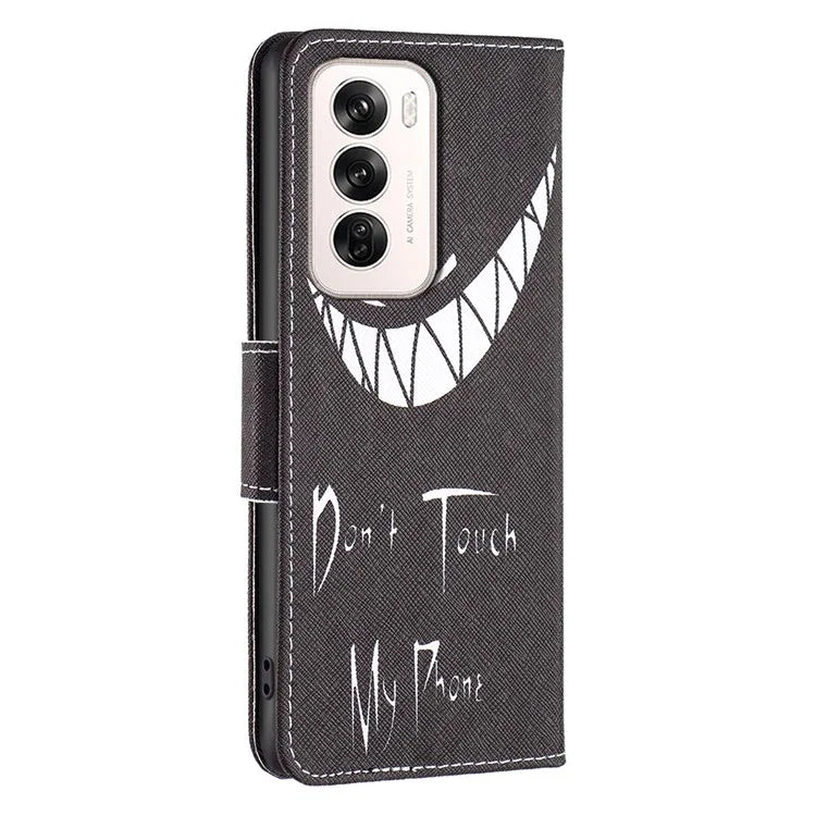 For Oppo Reno12 5G (Global) Case Pattern Print PU Leather Phone Cover