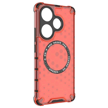 For Xiaomi Poco F6 5G / Redmi Turbo 3 5G Magnetic Case Honeycomb TPU+PC Cell Phone Cover