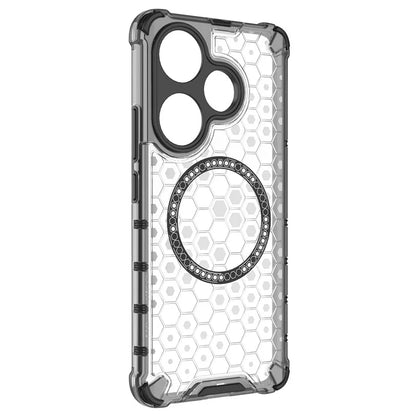 For Xiaomi Poco F6 5G / Redmi Turbo 3 5G Magnetic Case Honeycomb TPU+PC Cell Phone Cover