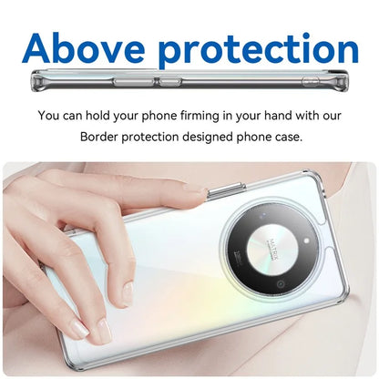 For Honor X9b 5G  /  Magic6 Lite 5G  /  X50 5G Transparent Case Electroplating Buttons (Big Rear Lens Hole)