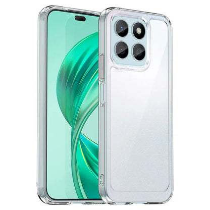 For Honor X8b 4G Clear Case Electroplating Buttons (Big Rear Lens Hole)