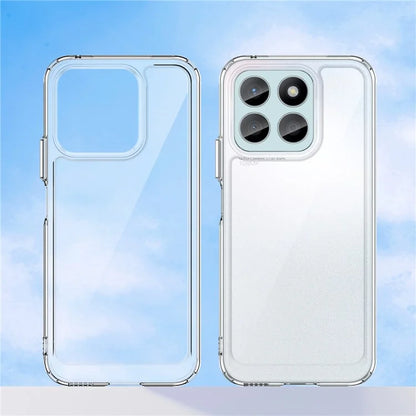 For Honor X8b 4G Clear Case Electroplating Buttons (Big Rear Lens Hole)
