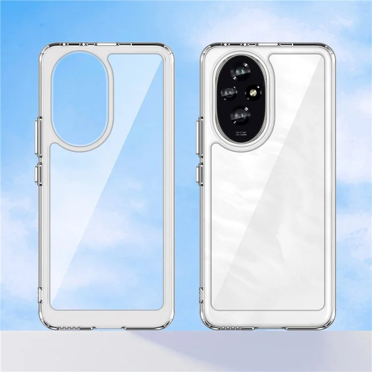 For Honor 200 5G Clear Case Electroplating Buttons (Big Rear Lens Hole)