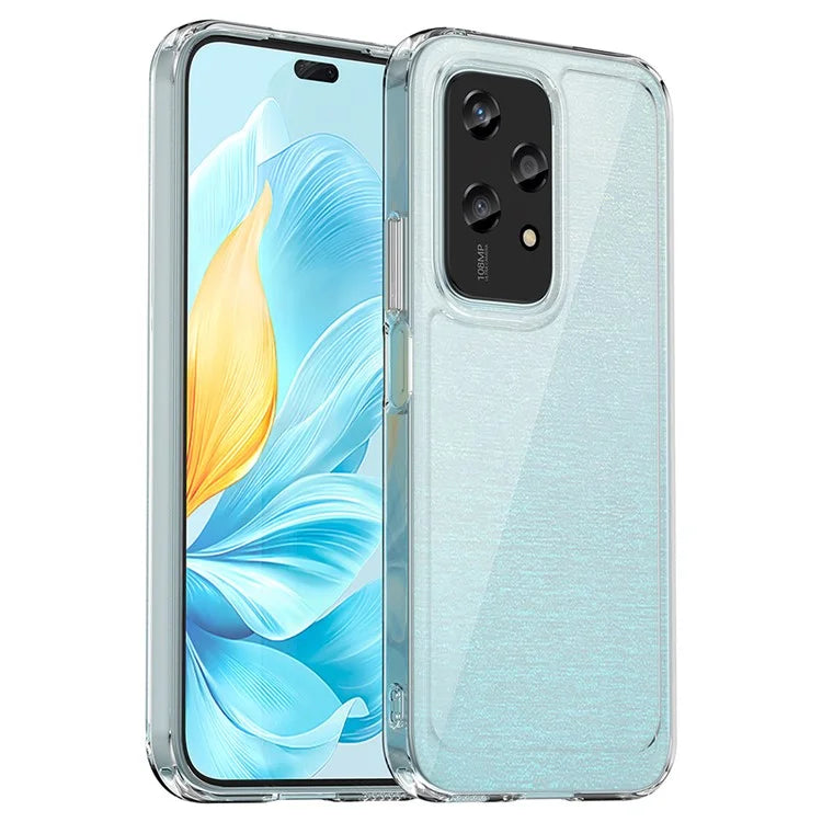 For Honor 200 Lite Transparent Case Electroplating Buttons (Big Rear Lens Hole)