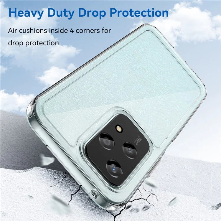 For Honor 200 Lite Transparent Case Electroplating Buttons (Big Rear Lens Hole)