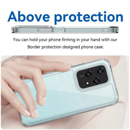 For Honor 200 Lite Transparent Case Electroplating Buttons (Big Rear Lens Hole)