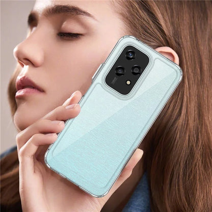 For Honor 200 Lite Transparent Case Electroplating Buttons (Big Rear Lens Hole)