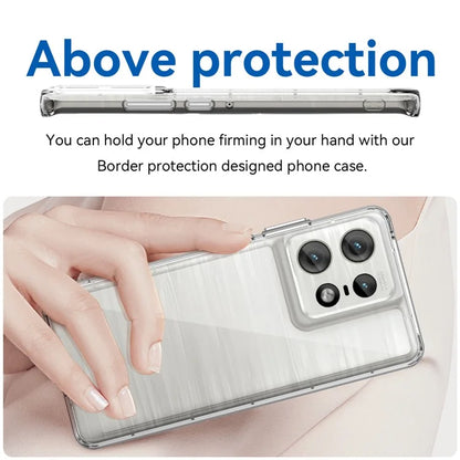 For Motorola Edge 50 Pro 5G Case Transparent Electroplating Buttons (Big Rear Lens Hole)