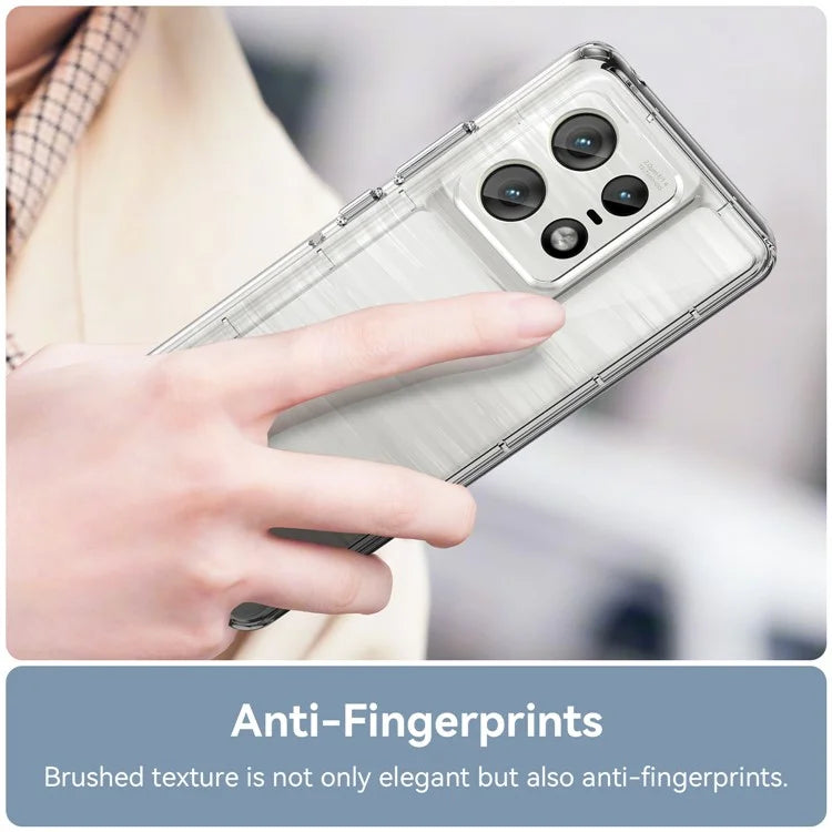 For Motorola Edge 50 Pro 5G Case Transparent Electroplating Buttons (Big Rear Lens Hole)