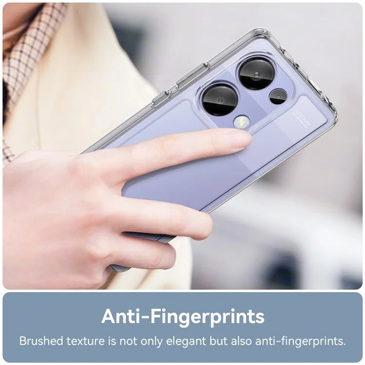 For Xiaomi Redmi Note 13 Pro 4G  /  Poco M6 Pro 4G Case Clear Phone Cover with Electroplated Buttons (Big Rear Lens Hole)