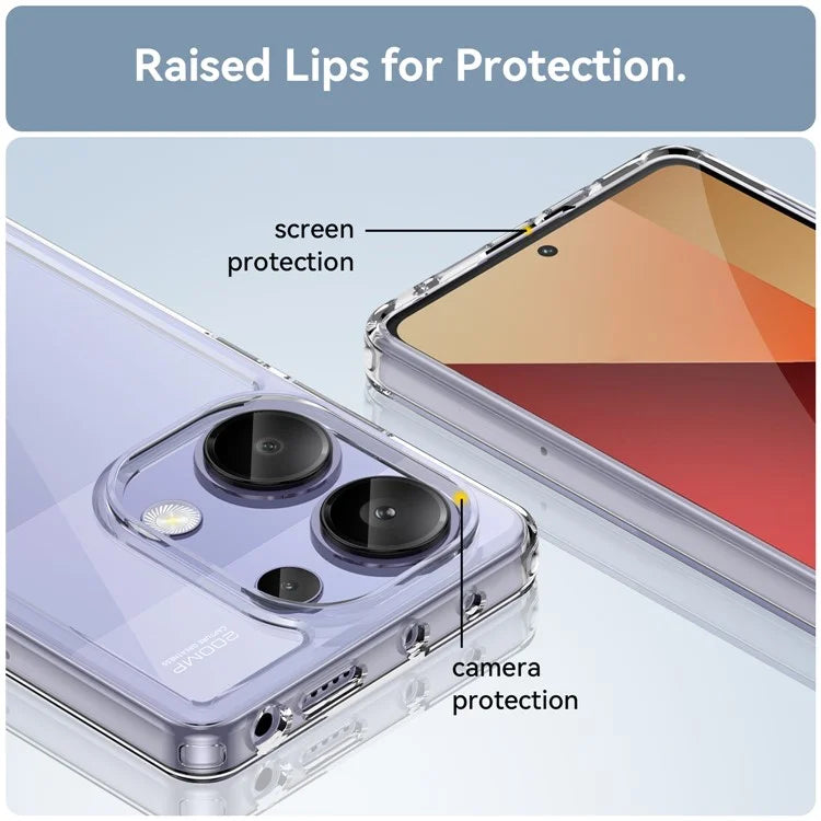 For Xiaomi Redmi Note 13 Pro 4G  /  Poco M6 Pro 4G Case Clear Phone Cover with Electroplated Buttons (Big Rear Lens Hole)