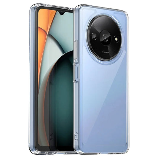 For Xiaomi Redmi A3  /  Poco C61 4G Case Clear Phone Cover with Electroplated Buttons (Big Rear Lens Hole)