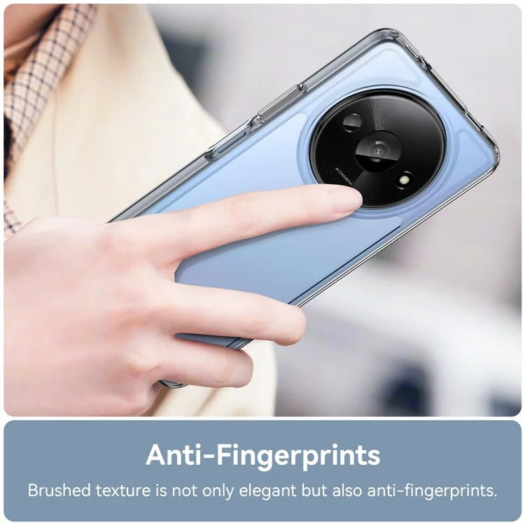 For Xiaomi Redmi A3  /  Poco C61 4G Case Clear Phone Cover with Electroplated Buttons (Big Rear Lens Hole)