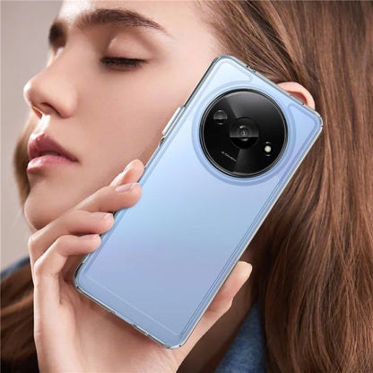 For Xiaomi Redmi A3  /  Poco C61 4G Case Clear Phone Cover with Electroplated Buttons (Big Rear Lens Hole)