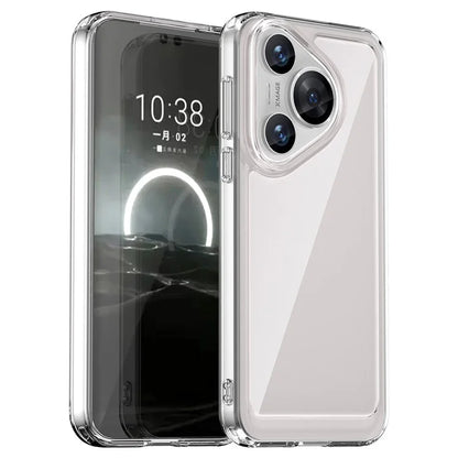 For Huawei Pura 70 Pro  /  70 Pro+ Case Ultra-Transparent Phone Cover with Electroplated Buttons (Big Rear Lens Hole)