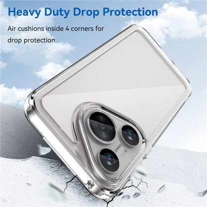 For Huawei Pura 70 Pro  /  70 Pro+ Case Ultra-Transparent Phone Cover with Electroplated Buttons (Big Rear Lens Hole)