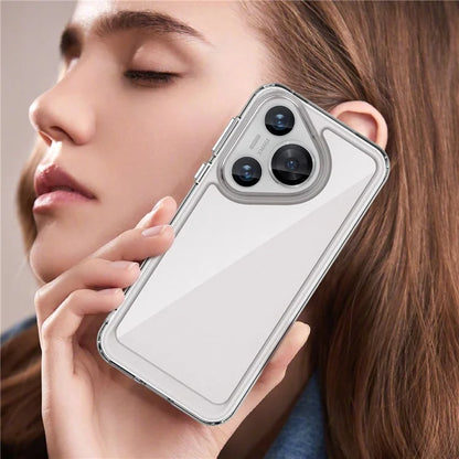For Huawei Pura 70 Pro  /  70 Pro+ Case Ultra-Transparent Phone Cover with Electroplated Buttons (Big Rear Lens Hole)
