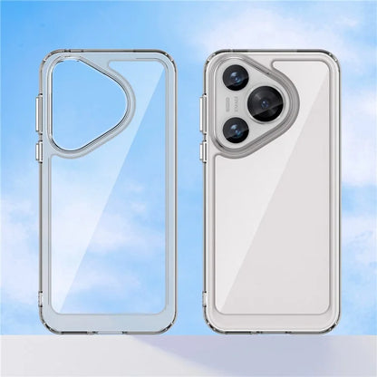 For Huawei Pura 70 Pro  /  70 Pro+ Case Ultra-Transparent Phone Cover with Electroplated Buttons (Big Rear Lens Hole)