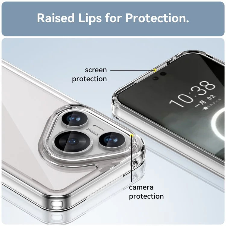 For Huawei Pura 70 Case Electroplated Buttons Ultra-Clear Phone Cover (Big Rear Lens Hole)