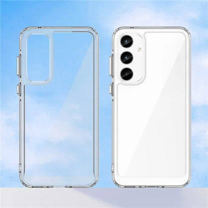 For Samsung Galaxy A35 5G Case Crystal Clear Phone Cover with Electroplated Buttons (Big Rear Lens Hole)