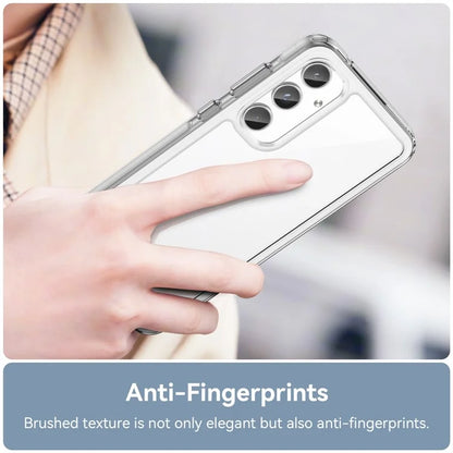 For Samsung Galaxy A55 5G Case Ultra-Transparent Phone Cover with Electroplated Buttons (Big Rear Lens Hole)