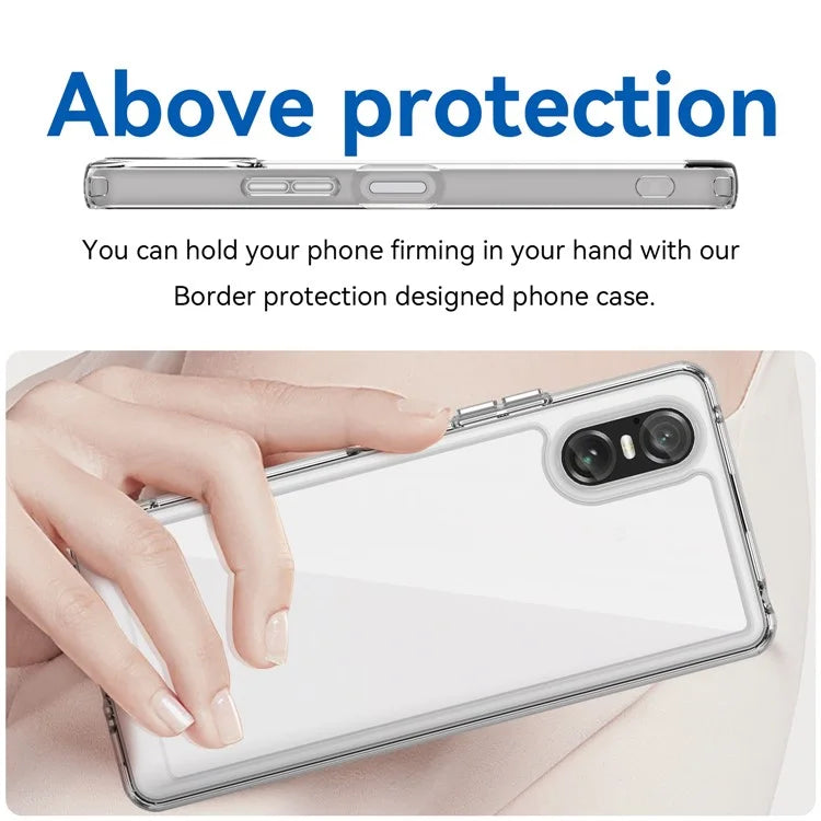 For Sony Xperia 10 VI Case Clear Phone Cover with (Big Rear Lens Hole)