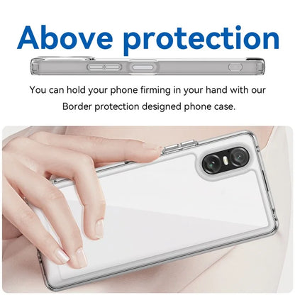 For Sony Xperia 10 VI Case Clear Phone Cover with (Big Rear Lens Hole)