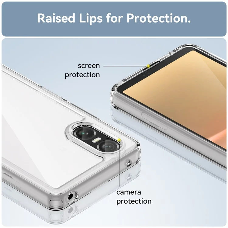 For Sony Xperia 10 VI Case Clear Phone Cover with (Big Rear Lens Hole)