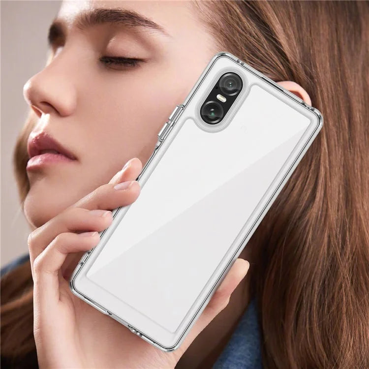 For Sony Xperia 10 VI Case Clear Phone Cover with (Big Rear Lens Hole)