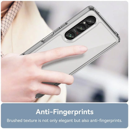 For Sony Xperia 1 VI Case Ultra-Transparent Phone Cover with Electroplated Buttons (Big Rear Lens Hole)