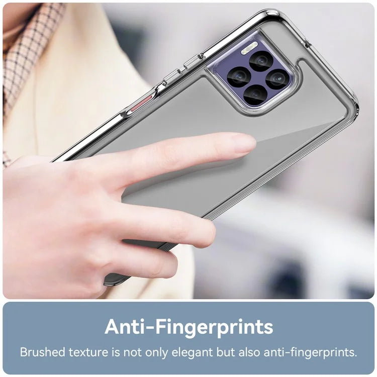 For T-Mobile REVVL 7 Pro Case Crystal Clear Phone Cover with Electroplated Buttons (Big Rear Lens Hole)