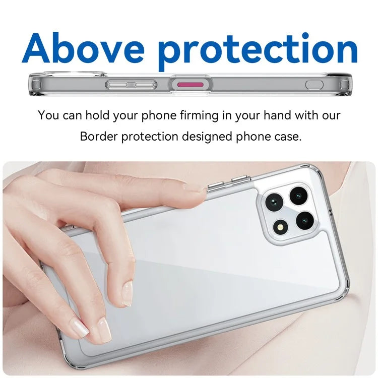 For T-Mobile REVVL 7 Case Ultra Clear Phone Cover with Electroplated Buttons (Big Rear Lens Hole)