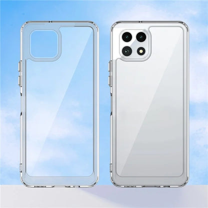 For T-Mobile REVVL 7 Case Ultra Clear Phone Cover with Electroplated Buttons (Big Rear Lens Hole)