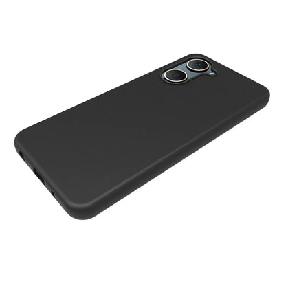 For vivo Y28s 5G Case TPU Phone Cover Glossy Surface (Big Rear Lens Hole) - Black