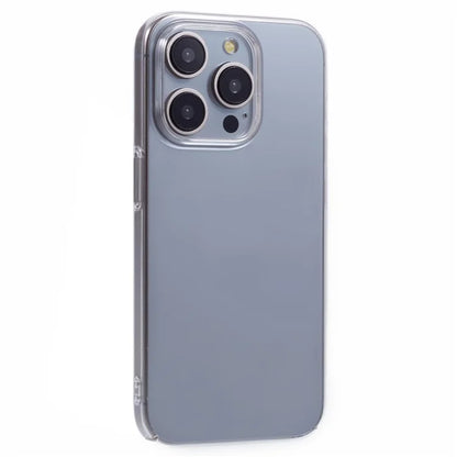 For iPhone 15 Pro Max Case Hard PC Transparent Phone Cover (Precise Lens Cutouts)