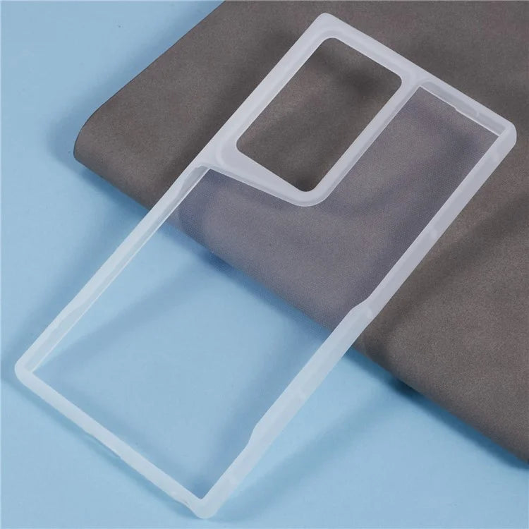 XL Series For Samsung Galaxy S23 Ultra TPU Case Matte Edge Clear Phone Cover (Big Rear Lens Hole)