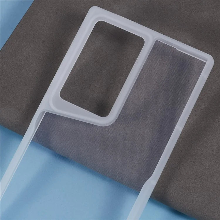XL Series For Samsung Galaxy S23 Ultra TPU Case Matte Edge Clear Phone Cover (Big Rear Lens Hole)