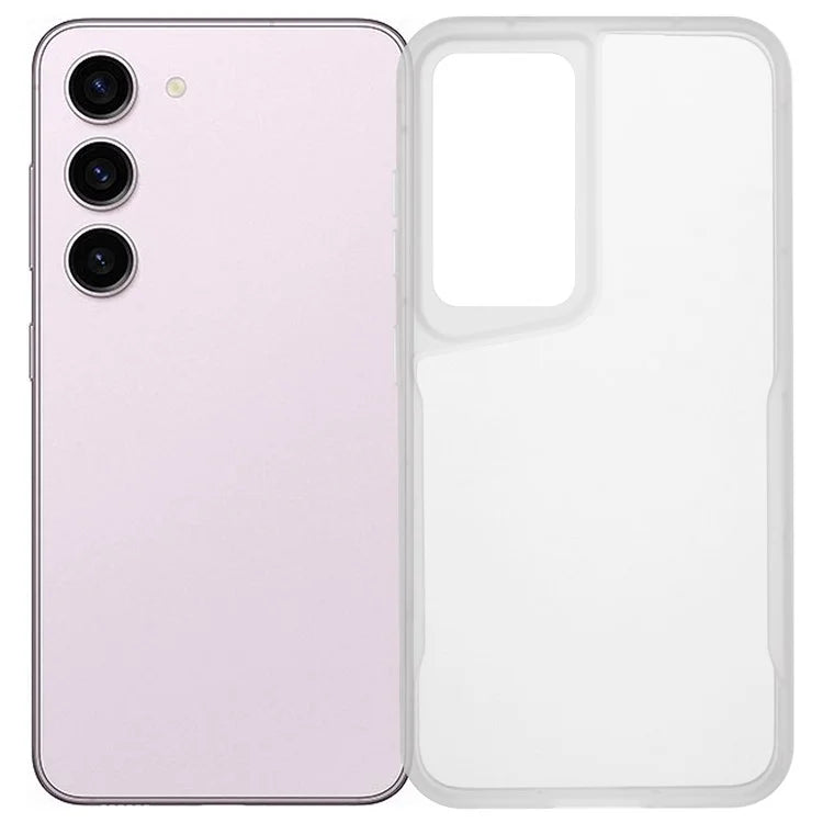 XL Series For Samsung Galaxy S23 TPU Case Matte Edge Clear Phone Cover (Big Rear Lens Hole)