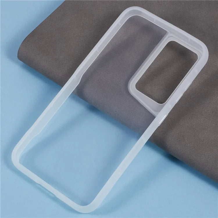 XL Series For Samsung Galaxy S23 TPU Case Matte Edge Clear Phone Cover (Big Rear Lens Hole)