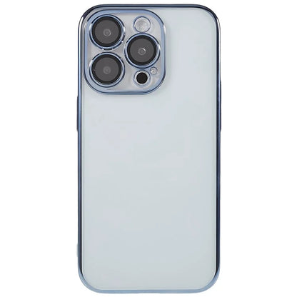 X-LEVEL TPU+PC Case for iPhone 13 Pro Max Electroplating Cover Camera Lens Film Integrated Phone Case - Blue