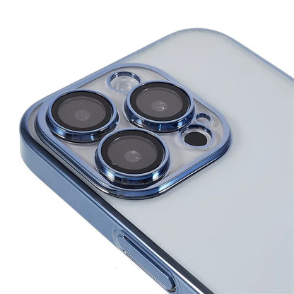 X-LEVEL TPU+PC Case for iPhone 13 Pro Max Electroplating Cover Camera Lens Film Integrated Phone Case - Blue